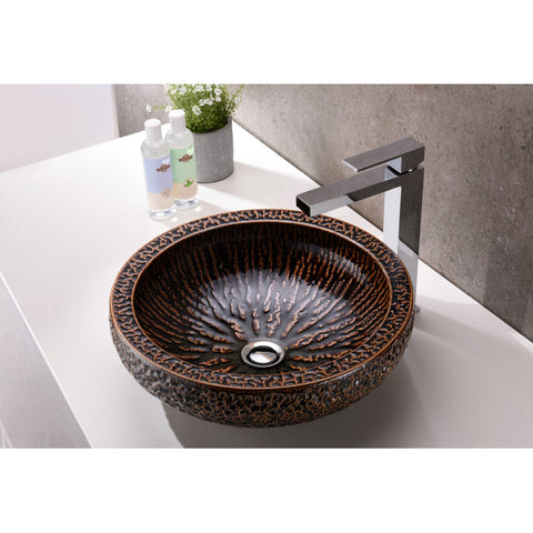 LS-AZ188 - ANZZI Regalia Series Vessel Sink in Speckled Umber