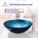 ANZZI Jonas Series Vessel Sink in Frosted Blue