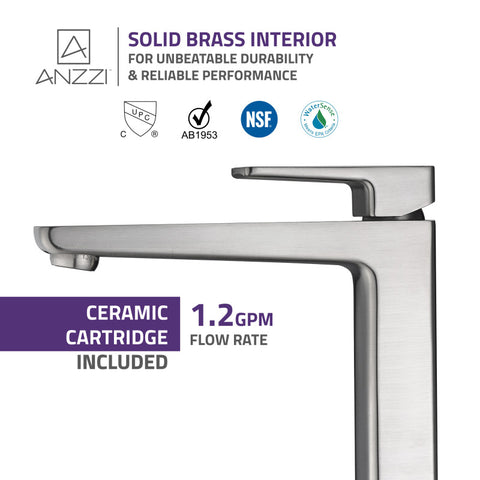 ANZZI Valor Single Hole Single-Handle Bathroom Faucet