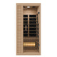 SteamSpa Lucia 1-Person Carbon FAR Infrared Hemlock Wooden Indoor Home Sauna Room with LED Touch Control Panel