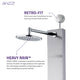 Beverly Series 43 in. 3-Jetted Shower Tower with Heavy Rain Shower and Body Jets and Spray Wand in Brushed Nickel