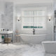 Chateau 60 in. W x 22 in. D Bathroom Vanity in White with Carrara White Marble Top