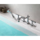 FR-AZ091CH - ANZZI Patriarch 2-Handle Deck-Mount Roman Tub Faucet with Handheld Sprayer in Polished Chrome