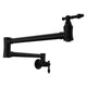 KF-AZ259MB - ANZZI Marca 360-Degree 24" Wall Mounted Pot Filler with Dual Swivel in Matte Black