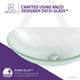 ANZZI Craft Series Deco-Glass Vessel Sink in Lustrous Frosted