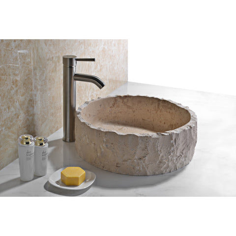 LS-AZ8173 - ANZZI Iro Vessel Sink in Classic Cream Marble