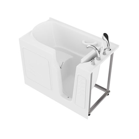 AZ2952RWS - ANZZI Coupe Series 29 in. x 52 in. Right Drain Quick Fill Walk-In Soaking Tub in White