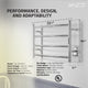 ANZZI Glow 4-Bar Stainless Steel Wall Mounted Towel Warmer