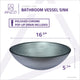 ANZZI Series Deco-Glass Vessel Sink in Brushed Silver