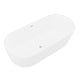 ANZZI Badi 5.9 ft. Solid Surface Center Drain Freestanding Bathtub in Matte White