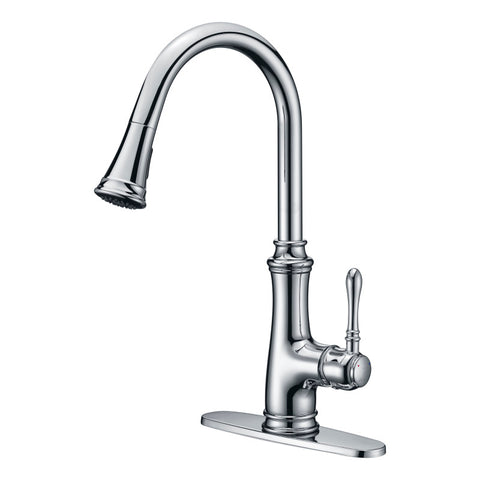 KF-AZ1131CH - ANZZI Luna Single Handle Pull-Down Sprayer Kitchen Faucet in Polished Chrome