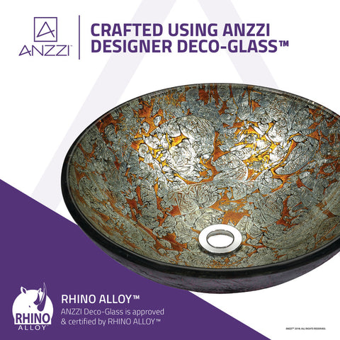 ANZZI Stellar Series Deco-Glass Vessel Sink