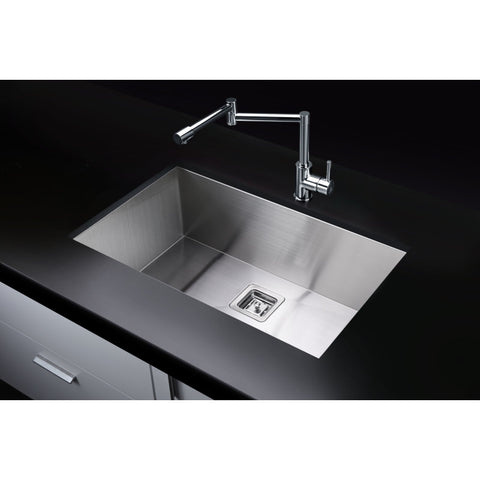 ANZZI Vanguard Undermount Stainless Steel 30 in. 0-Hole Single Bowl Kitchen Sink in Brushed Satin