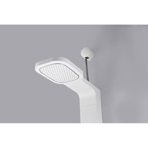 SP-AZ8103-R - ANZZI 44 in. Full Body Shower Panel System with Heavy Rain Shower and Spray Wand in White