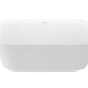 Bailey 65 in. Acrylic and Solid Surface Glossy Flatbottom Bathtub in White