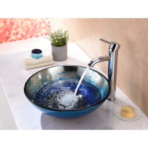 LS-AZ197 - ANZZI Oceana Series Vessel Sink in Blue