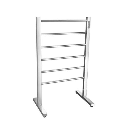 TW-AZ068CH - Kiln Series 6-Bar Stainless Steel Floor Mounted Electric Towel Warmer Rack in Polished Chrome