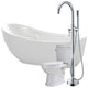 FTAZ090-25C-65 - ANZZI Talyah 71 in. Acrylic Flatbottom Non-Whirlpool Bathtub with Kros Faucet and Talos 1.6 GPF Toilet