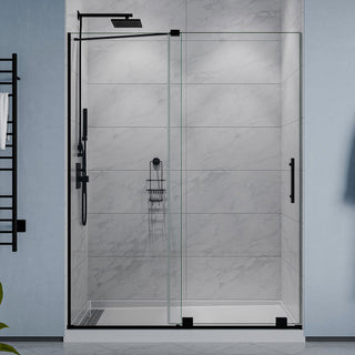 Longboat Series 56 to 60 in. x 76 in. Sliding Semi-Frameless Shower Door with Tsunami Guard Tempered Glass