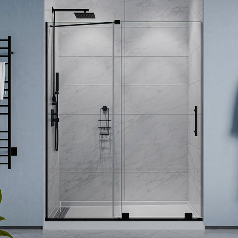 ANZZI Longboat Series 60 in. x 76 in. Semi-Frameless Shower Door with TSUNAMI GUARD
