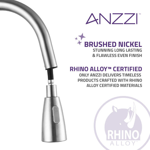 ANZZI Sire Single-Handle Pull-Out Sprayer Kitchen Faucet