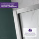 48 in. x 72 in. Framed Shower Door with TSUNAMI GUARD in Brushed Nickel