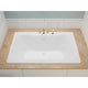 ANZZI Alya 5 ft. Acrylic Center Drain Rectangular Bathtub in White