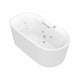 ANZZI Sofi 67 in. Center Drain Whirlpool and Air Bath Tub in White