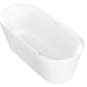 Bailey 65 in. Acrylic and Solid Surface Glossy Flatbottom Bathtub in White