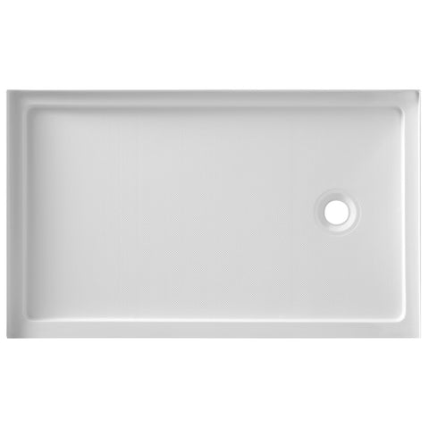 ANZZI Colossi Series 36 in. x 60 in. Single Threshold Shower Base in White