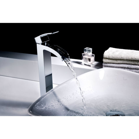 L-AZ097 - ANZZI Key Series Single Hole Single-Handle Vessel Bathroom Faucet in Polished Chrome