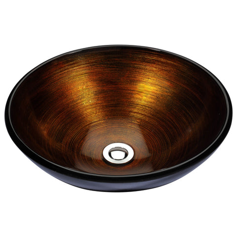 LS-AZ170 - ANZZI Stellar Series Deco-Glass Vessel Sink in Amber Storm