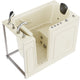 ANZZI Coupe Series 30 in. x 53 in. Left Drain Quick Fill Walk-In Whirlpool and Air Tub with Powered Fast Drain in Biscuit