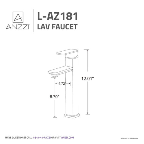 L-AZ181BN - Nettuno Single Handle Vessel Sink Bathroom Faucet in Brushed Nickel