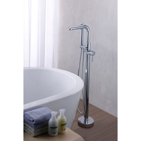 FS-AZ0026CH - ANZZI Sens Series 2-Handle Freestanding Claw Foot Tub Faucet with Hand Shower in Polished Chrome