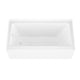 ANZZI 5 ft. Acrylic Rectangle Tub With 34 in. by 58 in. Frameless Hinged Tub Door