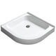 SB-AZ20RO - ANZZI Randi 32 in. L x 32 in. W Neo-Round Double Threshold Corner Shower Pan Base with Center Drain in White