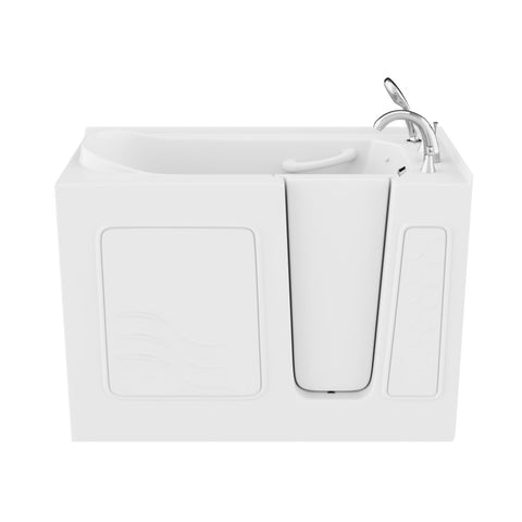 ANZZI 26 in. x 53 in. Right Drain Quick Fill Walk-In Soaking Tub in White