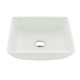 LS-AZ912 - ANZZI Solstice Square Glass Vessel Bathroom Sink with White Finish