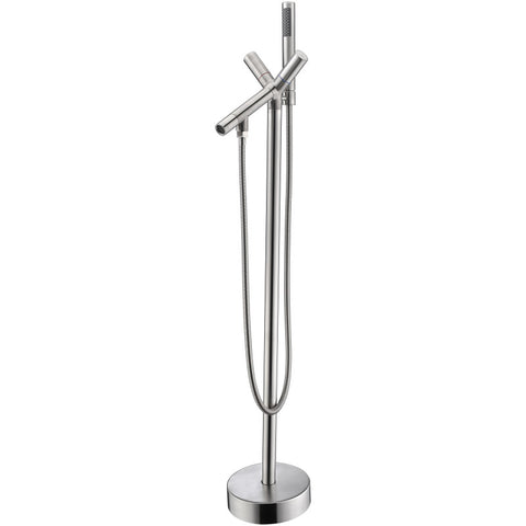 FS-AZ0042BN - ANZZI Havasu 2-Handle Claw Foot Tub Faucet with Hand Shower in Brushed Nickel