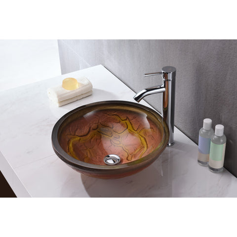 ANZZI Alto Series Vessel Sink in Molten Gold