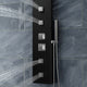 Monsoon 57 in. 4-Jetted Full Body Shower Panel System with Heavy Rain Shower, Spray Wand, in Matte Black