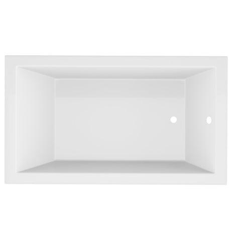 ANZZI Illyrian 6 ft. Acrylic Reversible Drain Rectangular Bathtub in White