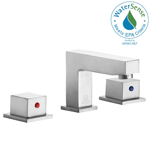 ANZZI Bonette Classic 8" Widespread Bathroom Faucet, Dual Handle, 1.2 GPM WaterSense Certified, Rhino Alloy Solid Brass, Various Finishes