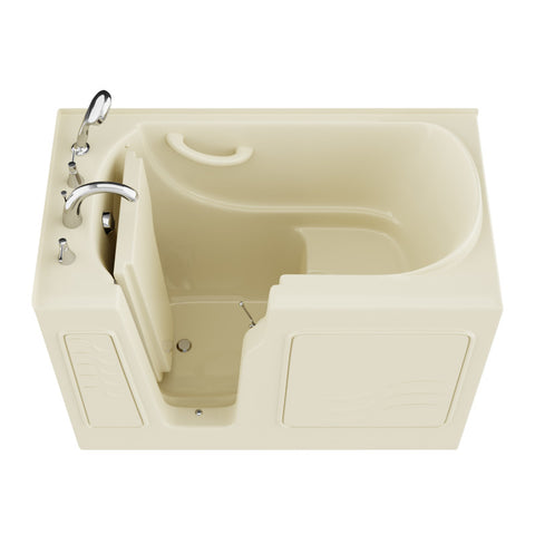 ANZZI 29 in. x 52 in. Left Drain Quick Fill Walk-In Soaking Tub in Biscuit