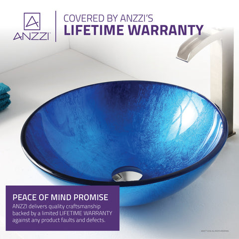 ANZZI Crow Series Vessel Sink in Lustrous Blue