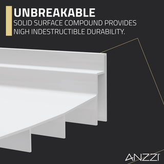 Kahn Series 60 in. x 30 in. Alcove Shower Base and Frameless Sliding Shower Door Combo with Tsunami Guard