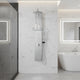 Coastal Series 44 in. 2-Jetted Full Body Shower Panel System in Brushed Steel with Heavy Rain Showerhead and Spray Wand
