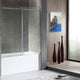 ANZZI 5 ft. Acrylic Rectangle Tub With 60 in. x 62 in. Frameless Sliding Tub Door