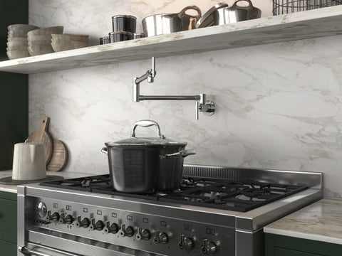 Braccia Series 24" Wall Mounted Pot Filler in Polished Chrome